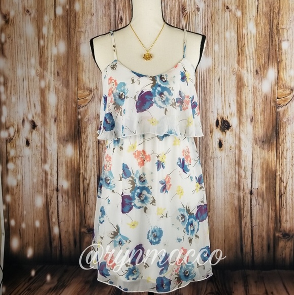 Charming Charlie Dresses & Skirts - Charming Charlie | White Floral Adjustable Dress